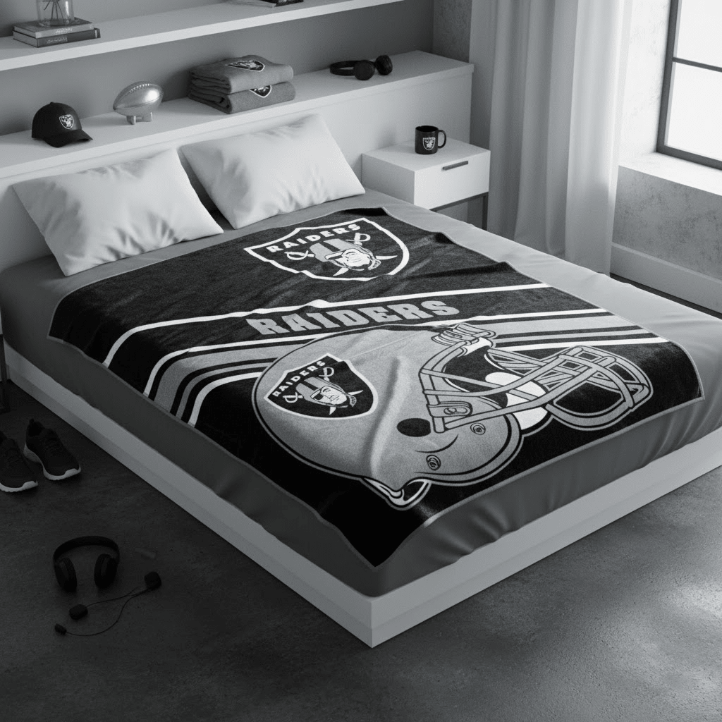 NFL Raiders 60x80" Plush Blanket - Fan Trendz