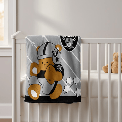 NFL Raiders Plush Blanket Baby Size - Fan Trendz