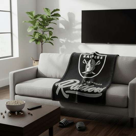 NFL Raiders Plush Throw Blanket - Fan Trendz