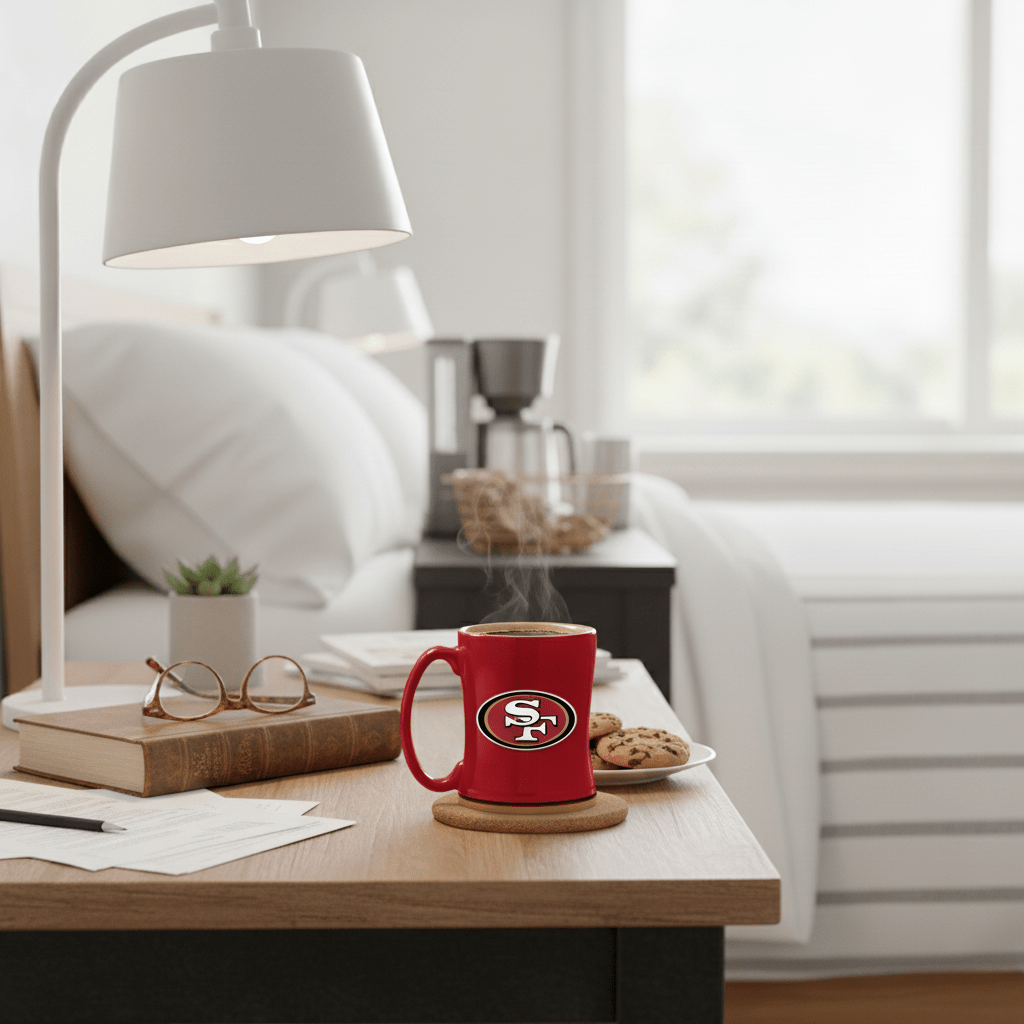 NFL San Francisco 49ers 15oz 'Stripe' Ceramic Mug - Officially Licensed My Store Fan Gear - Apparel category - Fan Trendz