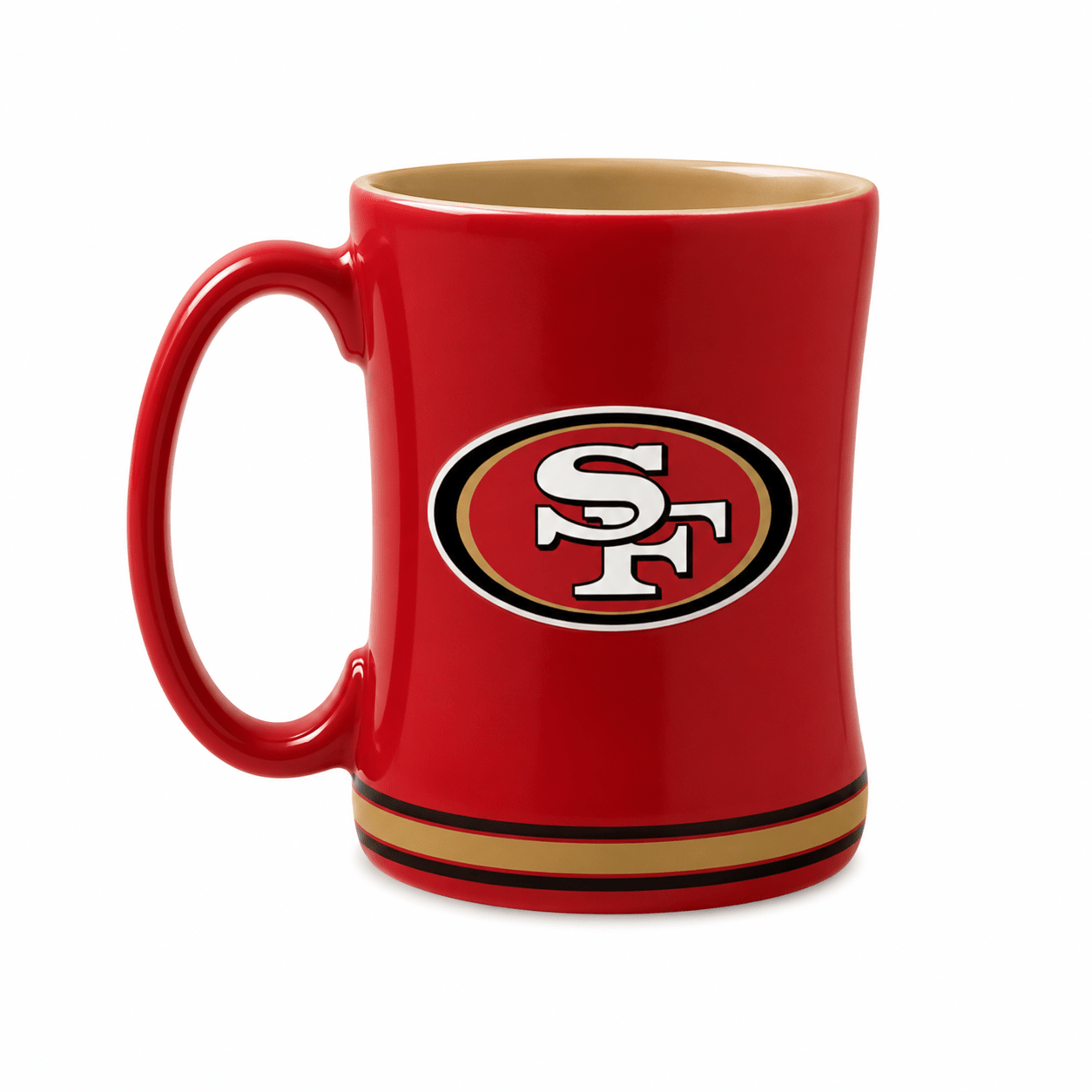NFL San Francisco 49ers 15oz 'Stripe' Ceramic Mug - Officially Licensed My Store Fan Gear - Apparel category - Fan Trendz