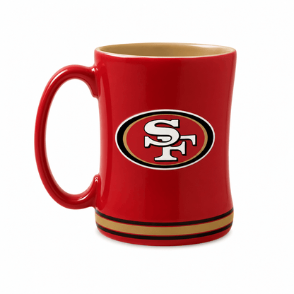 NFL San Francisco 49ers 15oz 'Stripe' Ceramic Mug - Officially Licensed My Store Fan Gear - Apparel category - Fan Trendz