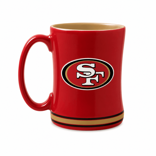 NFL San Francisco 49ers 15oz 'Stripe' Ceramic Mug - Officially Licensed My Store Fan Gear - Apparel category - Fan Trendz