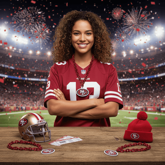 NFL San Francisco 49ers, Light up Big Logo Fan Chain - Officially Licensed My Store Fan Gear - Apparel category - Fan Trendz