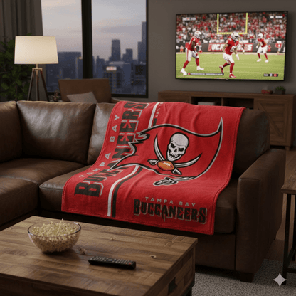 NFL Tampa Bay Buccaneers Plush Throw Blanket - Officially Licensed My Store Fan Gear - Apparel category - Fan Trendz