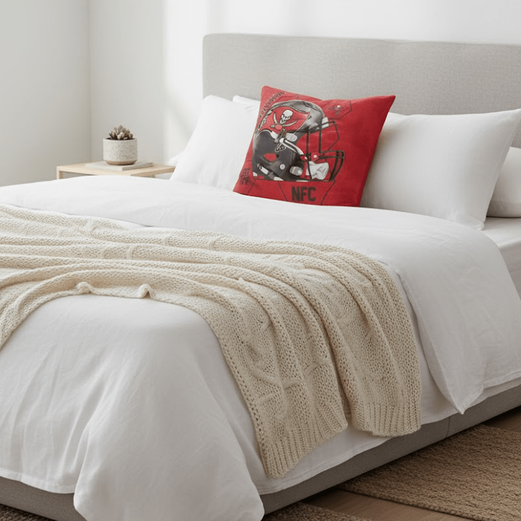 NFL Tampa Bay Buccaneers Velvet Plush 18x18" CUSHION - Fan Trendz