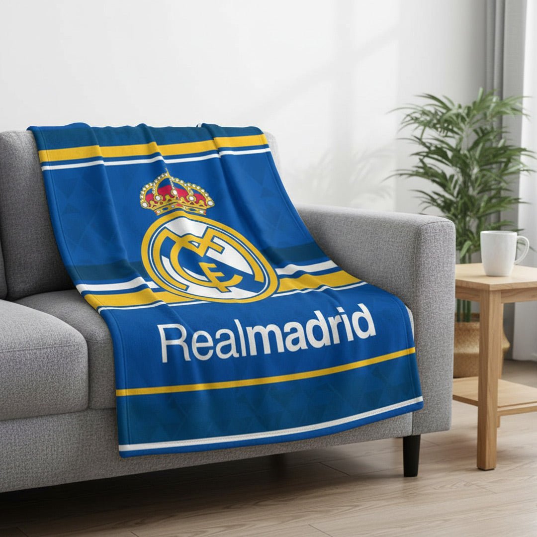 Real Madrid Reversible Blanket queen size - Officially Licensed My Store Fan Gear - Apparel category - Fan Trendz