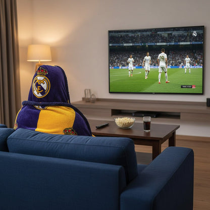 Real Madrid, Wearable Hooded Blanket - Officially Licensed My Store Fan Gear - Apparel category - Fan Trendz