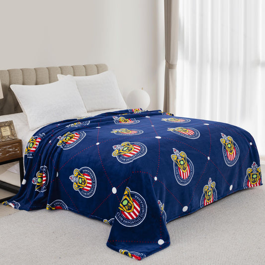 Soccer Chivas King Size Fluffy Fleece Blanket ( Super Plush ) - Officially Licensed My Store Fan Gear - Apparel category - Fan Trendz