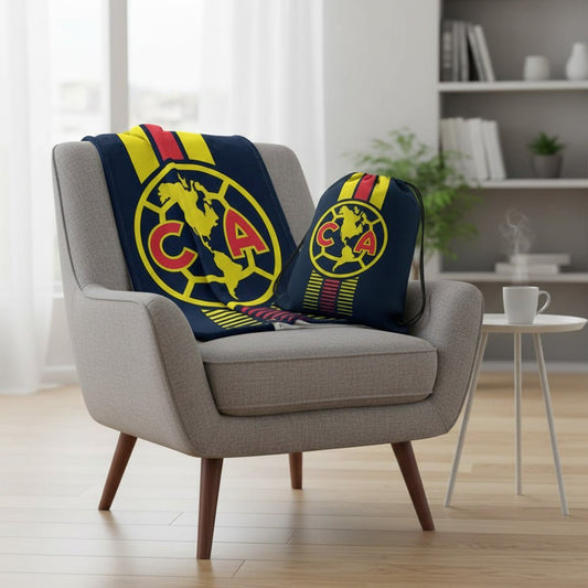 Soccer Club America Throw Silk Touch Blanket w/Carry Bag - Officially Licensed My Store Fan Gear - Apparel category - Fan Trendz