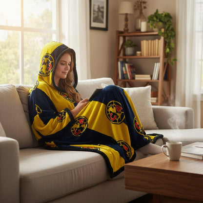 Soccer Club America, Wearable Hooded Blanket - Officially Licensed My Store Fan Gear - Apparel category - Fan Trendz