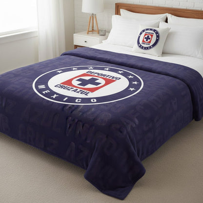 Soccer Cruz Azul - King Size Plush Blanket - Officially Licensed My Store Fan Gear - Apparel category - Fan Trendz