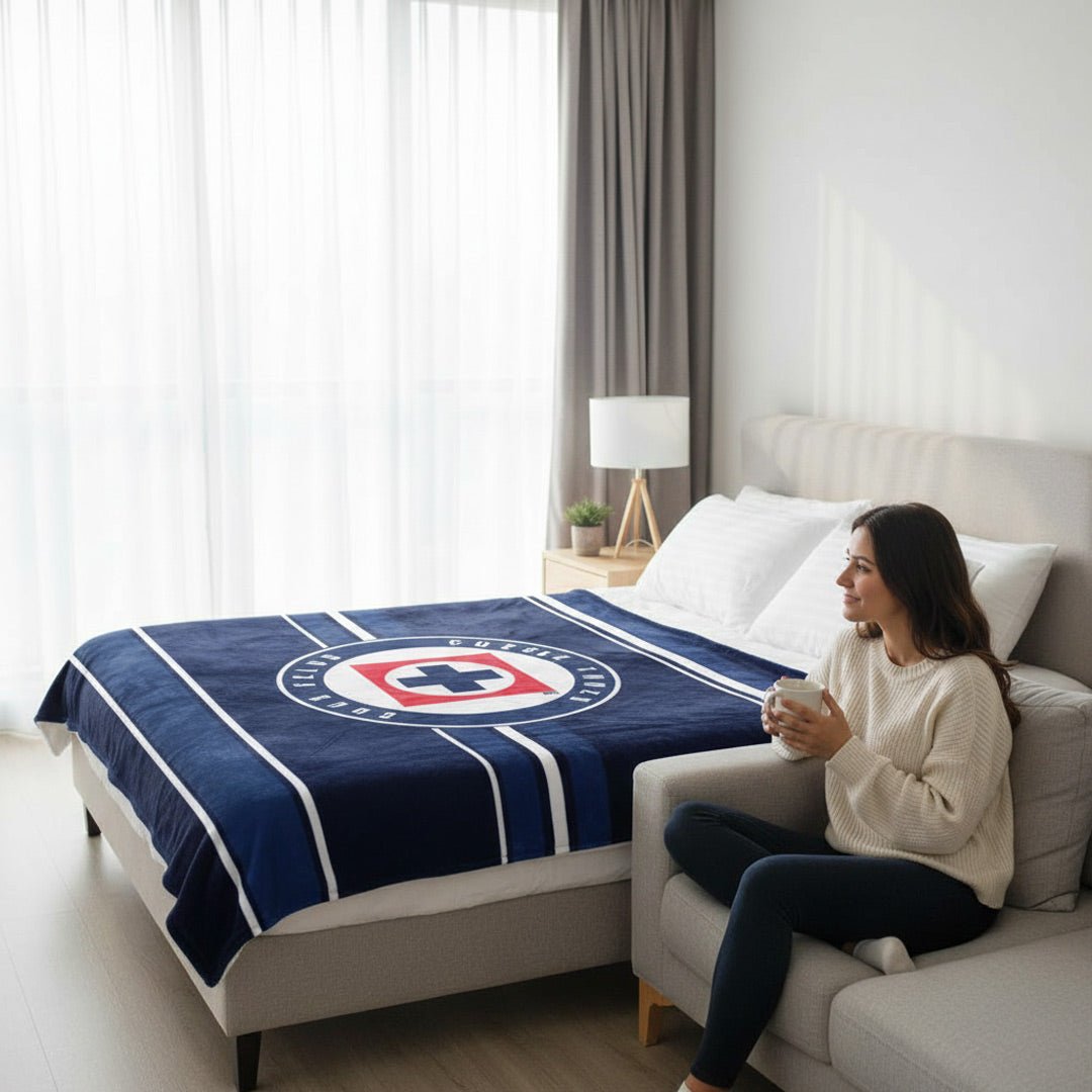 Soccer Cruz Azul King Size Reversible Blanket - Officially Licensed My Store Fan Gear - Apparel category - Fan Trendz