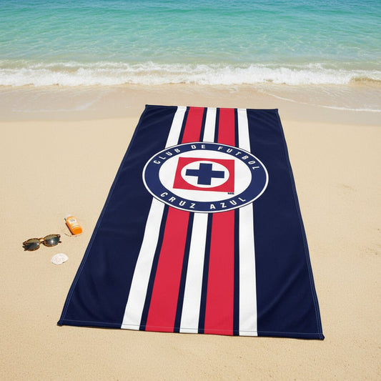 Soccer Cruz Azul, Runaway, 30x60" Beach Towel - Fan Trendz