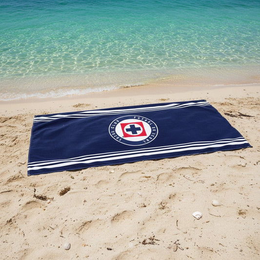 Soccer Cruz Azul, SIdeline, 34x64" Oversized Beach Towel - Fan Trendz