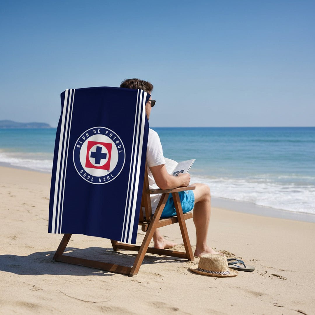 Soccer Cruz Azul, SIdeline, 34x64" Oversized Beach Towel - Officially Licensed My Store Fan Gear - Apparel category - Fan Trendz