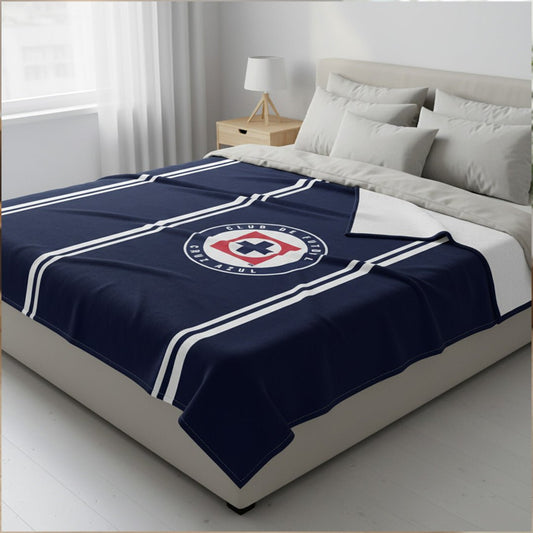 Soccer Cruz Azul Twin Reversible Blanket - Fan Trendz