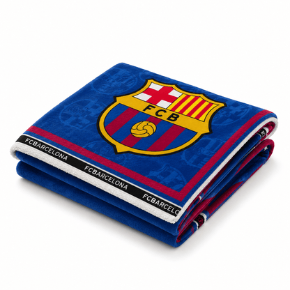 Soccer FC Barcelona Baby Size Reversible Blanket - Officially Licensed My Store Fan Gear - Apparel category - Fan Trendz