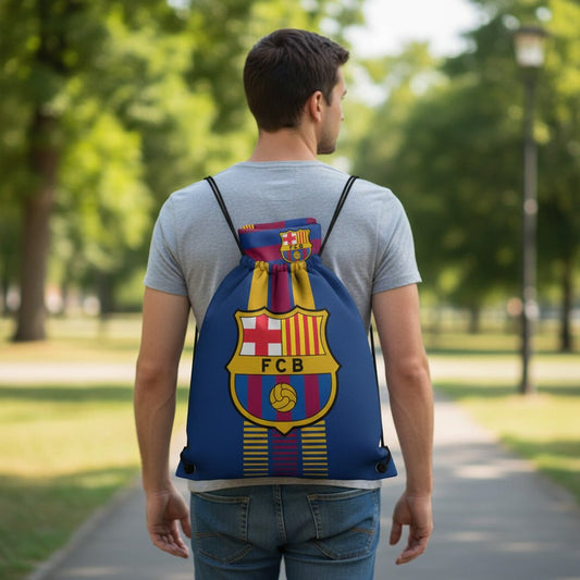 Soccer FC Barcelona Throw Silk Touch Blanket w/Carry Bag - Fan Trendz