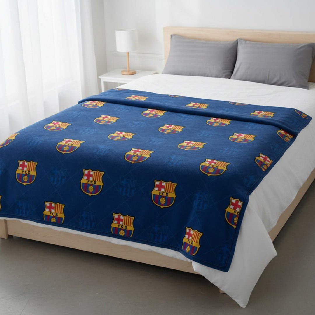 Soccer FC Barcelona Twin Size Reversible Blanket - Officially Licensed My Store Fan Gear - Apparel category - Fan Trendz