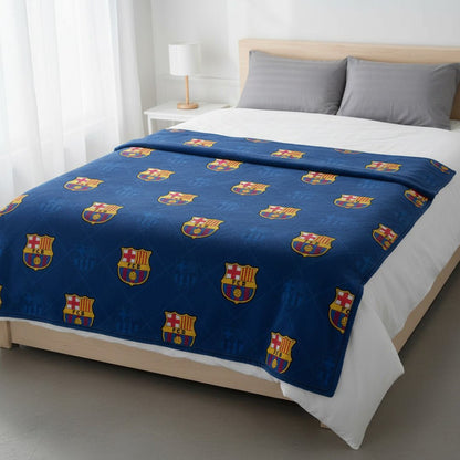 Soccer FC Barcelona Twin Size Reversible Blanket - Officially Licensed My Store Fan Gear - Apparel category - Fan Trendz