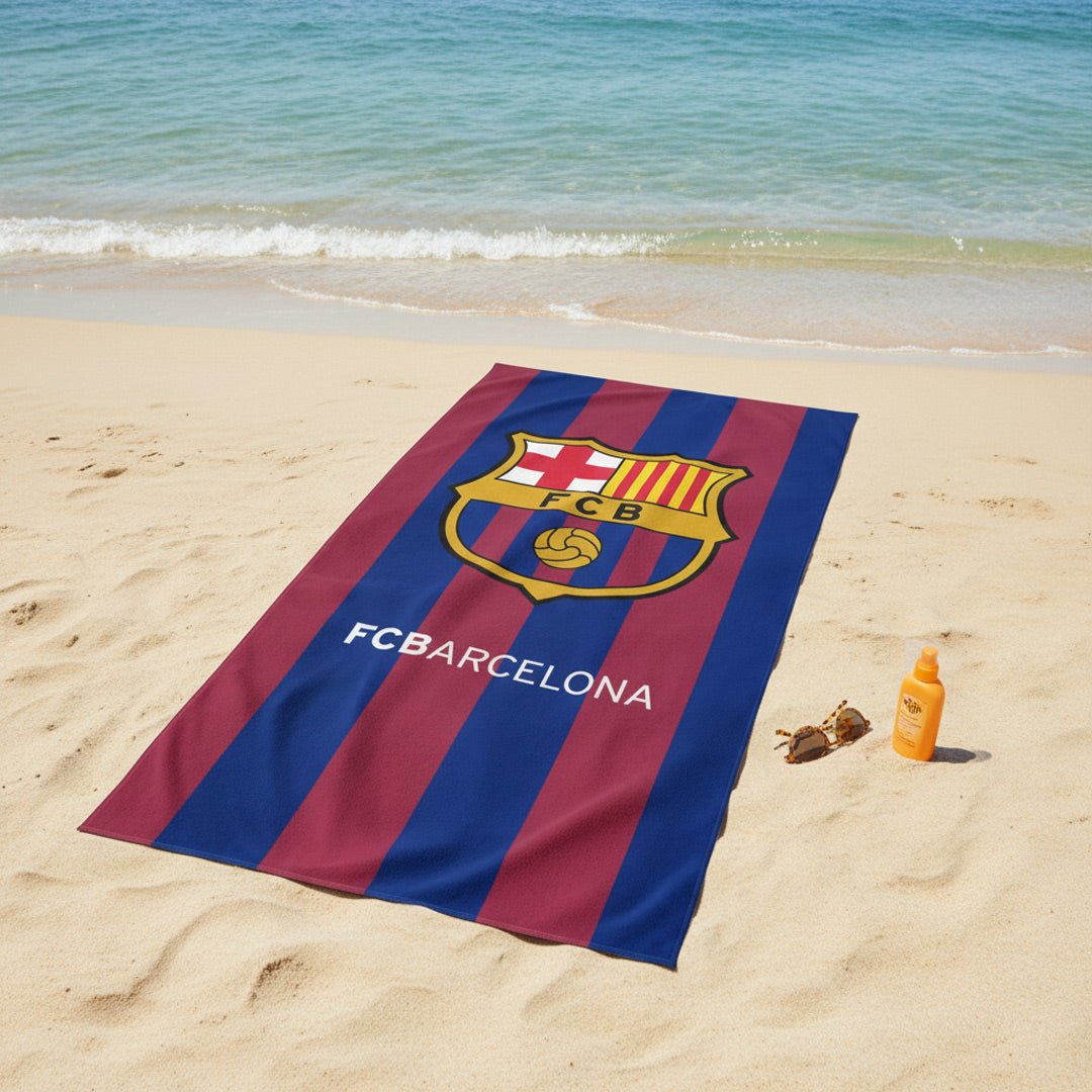 Soccer FCBarcelona, 40x70" Beach Towel - Officially Licensed My Store Fan Gear - Apparel category - Fan Trendz