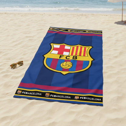 Soccer FCBarcelona, Defender, 30x60" Beach Towel - Officially Licensed My Store Fan Gear - Apparel category - Fan Trendz