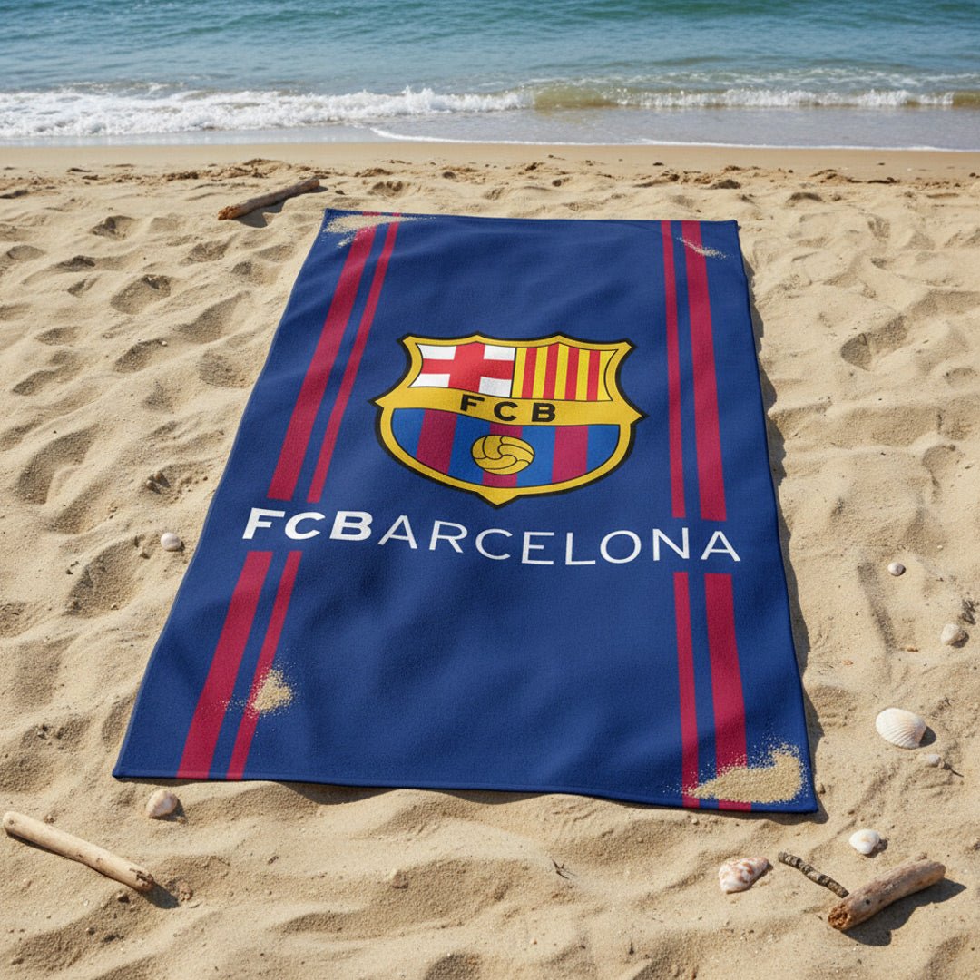 Soccer FCBarcelona, Sideline, 30x60" Beach Towel - Officially Licensed My Store Fan Gear - Apparel category - Fan Trendz