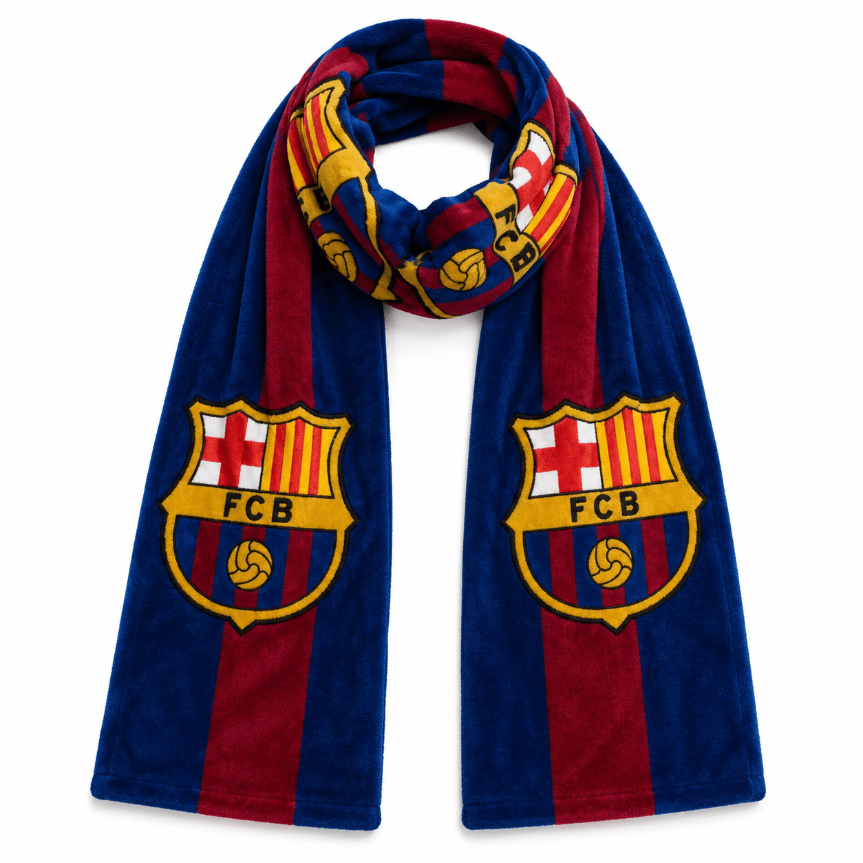 Soccer FCBarcelona Silk Touch Scarf - Officially Licensed My Store Fan Gear - Apparel category - Fan Trendz