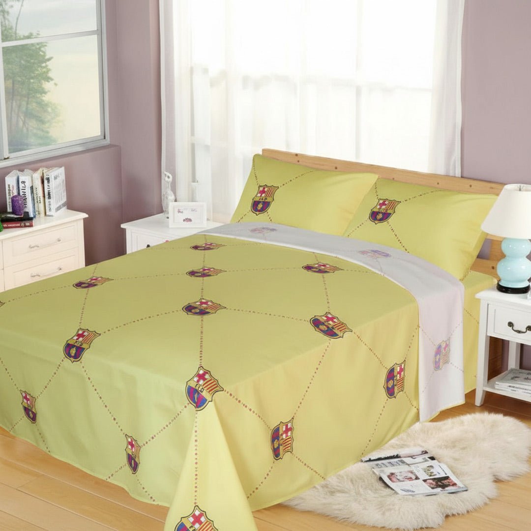 Soccer Full Size 4pc Sheet Set, FCBarcelona - Officially Licensed My Store Fan Gear - Apparel category - Fan Trendz