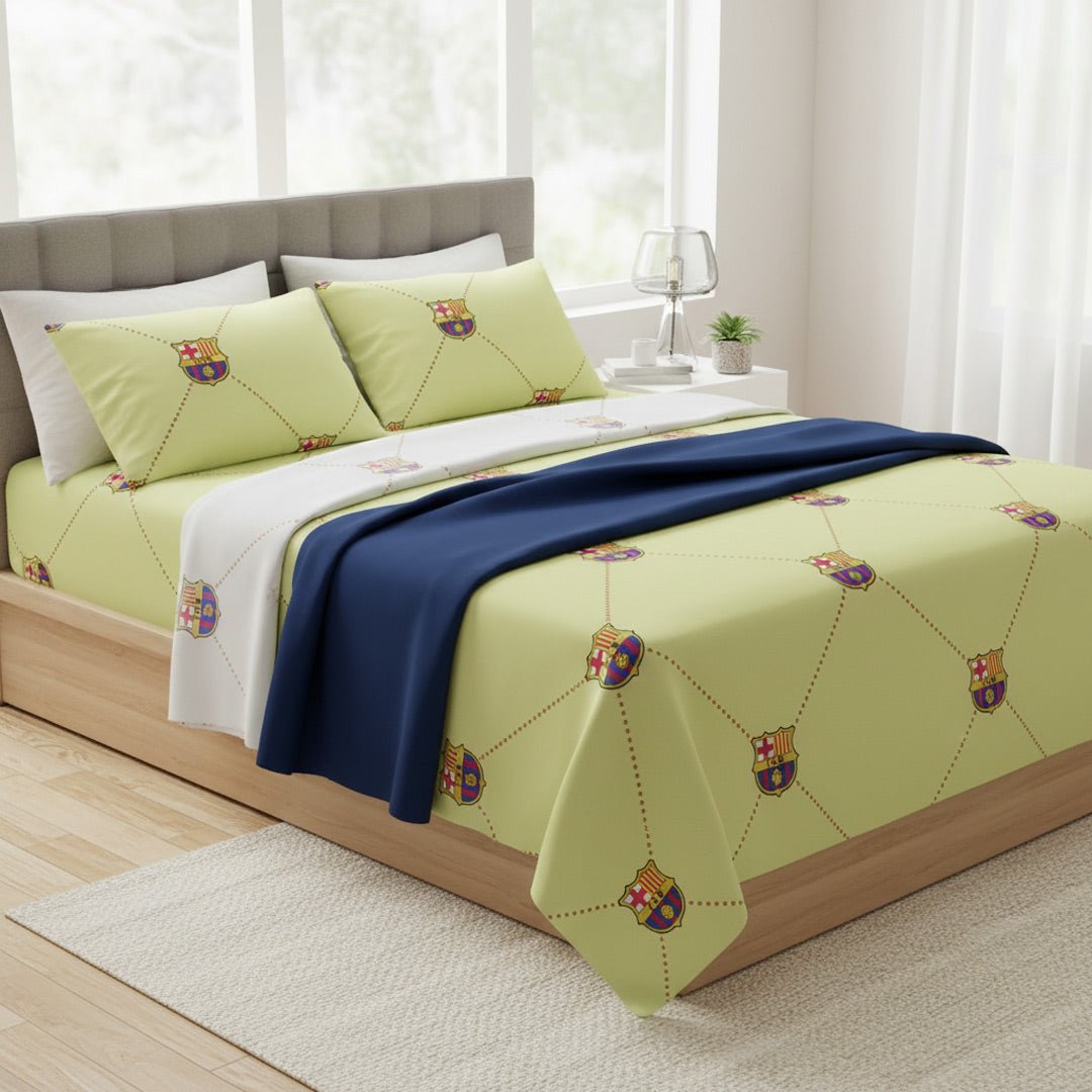Soccer Full Size 4pc Sheet Set, FCBarcelona - Officially Licensed My Store Fan Gear - Apparel category - Fan Trendz