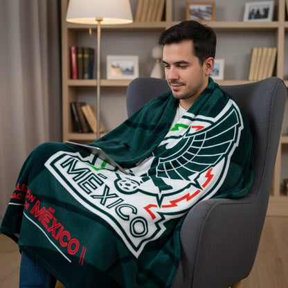 Soccer Mexico (FMF) Micro Plush Throw Blanket, 24 pcs per case 8614 - Officially Licensed My Store Fan Gear - Apparel category - Fan Trendz