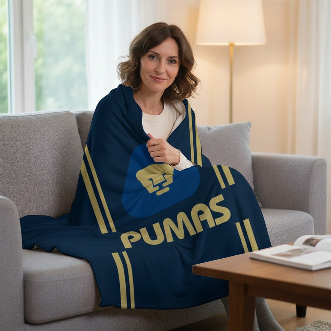 Soccer Pumas King Size Reversible Blanket - Officially Licensed My Store Fan Gear - Apparel category - Fan Trendz