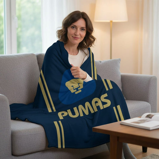 Soccer Pumas King Size Reversible Blanket - Officially Licensed My Store Fan Gear - Apparel category - Fan Trendz