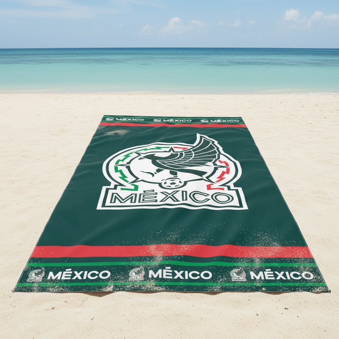 Soccer Seleccion Mexico Defender Beach Towel, 30x60" - Officially Licensed My Store Fan Gear - Apparel category - Fan Trendz
