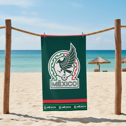 Soccer Seleccion Mexico Defender Beach Towel, 30x60" - Officially Licensed My Store Fan Gear - Apparel category - Fan Trendz