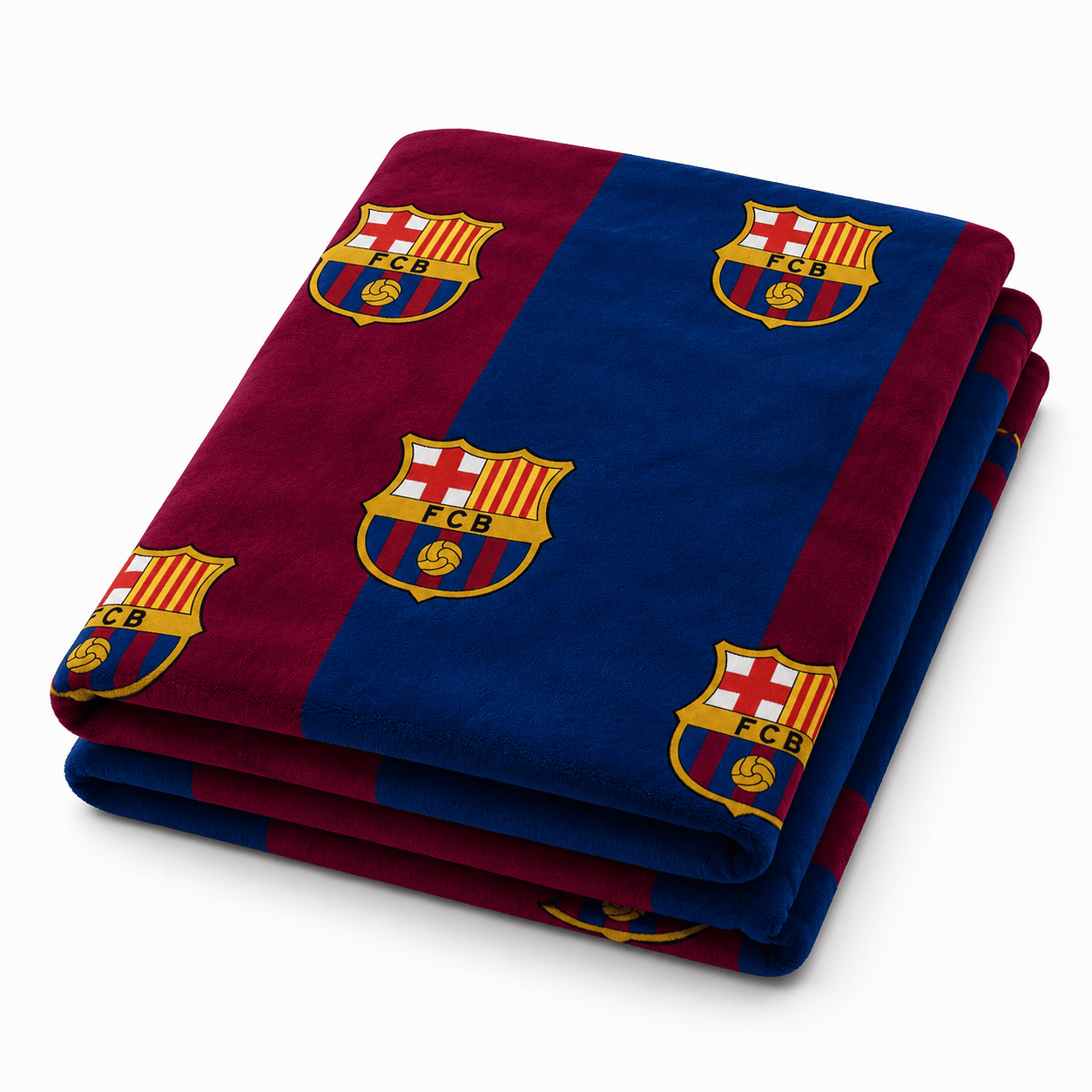 Soccer Twin Size 3pc Sherpa (Borrego) Lined Blanket Set, FCBarcelona - Officially Licensed My Store Fan Gear - Apparel category - Fan Trendz