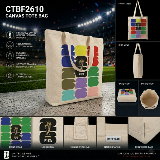 FIFA Canvas Tote Bag – Official Football Fan Edition Carry Bag